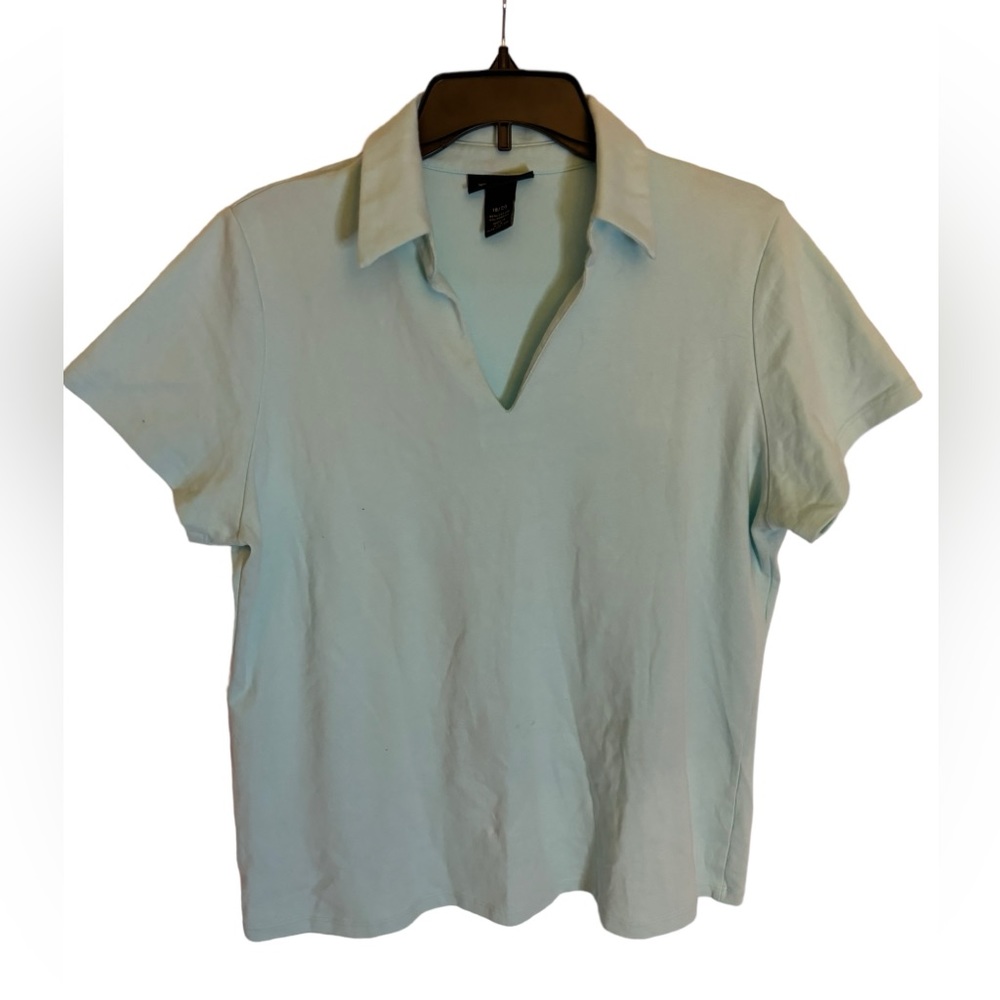 Lane Bryant Women’s‎ Light Blue V-Neck Polo Shirt Size 18/20